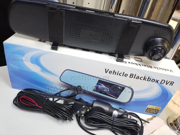 1080p Rearview Mirror Dash Camera With Front Rear Lens - main view