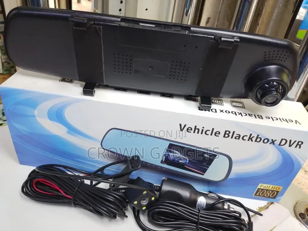 1080p Rearview Mirror Dash Camera With Front Rear Lens