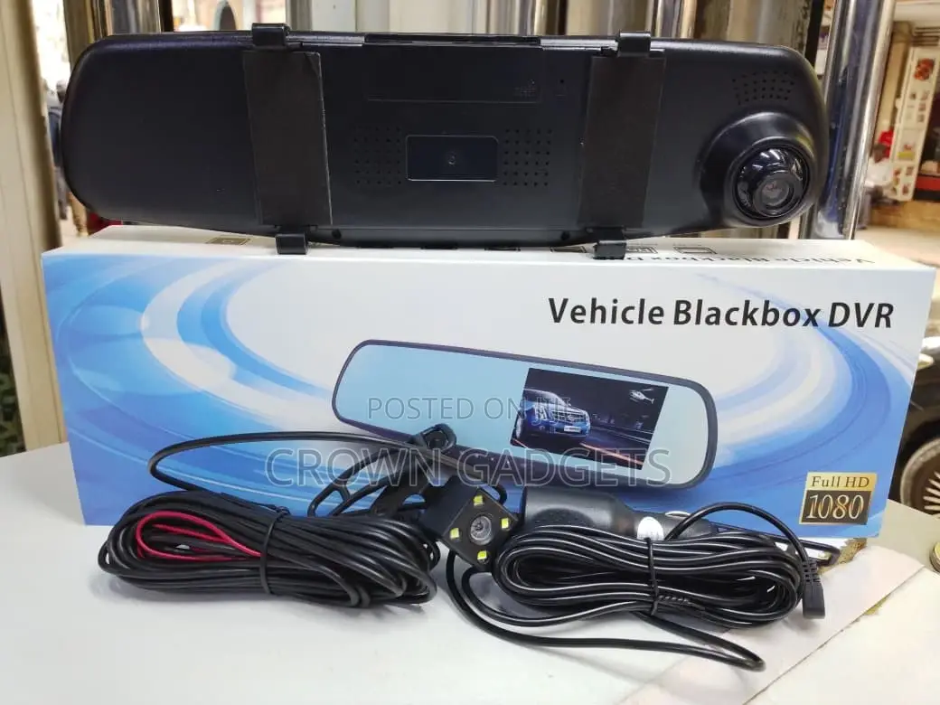 Dual Camera Rearview Mirror Dash Cam 1080p Full Hd