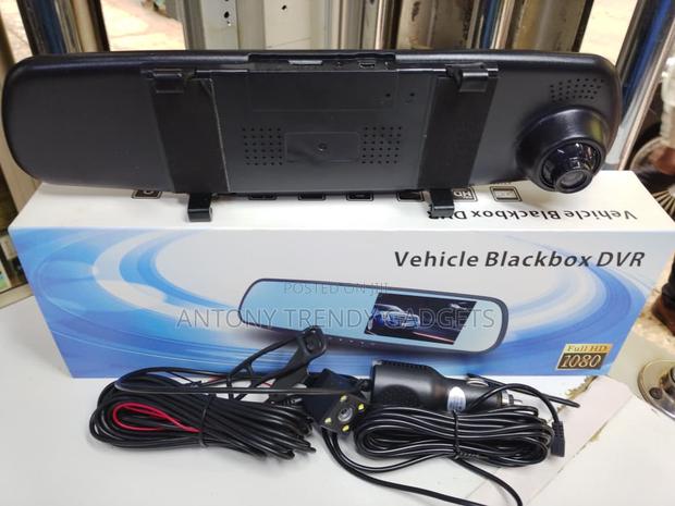 1080p Dual Lens Rearview Mirror Dash Cam Blackbox - thumbnail 2