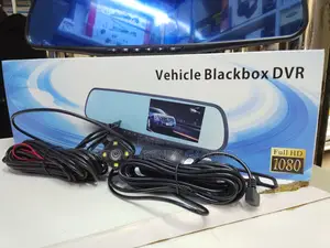 1080p Dual Lens Rearview Mirror Dash Cam Blackbox