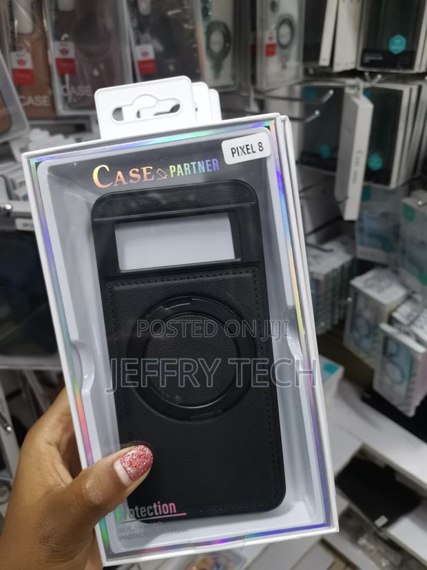 Fangda Google Pixel 8 Leather Case With Magsafe Invisible Stand - thumbnail 3