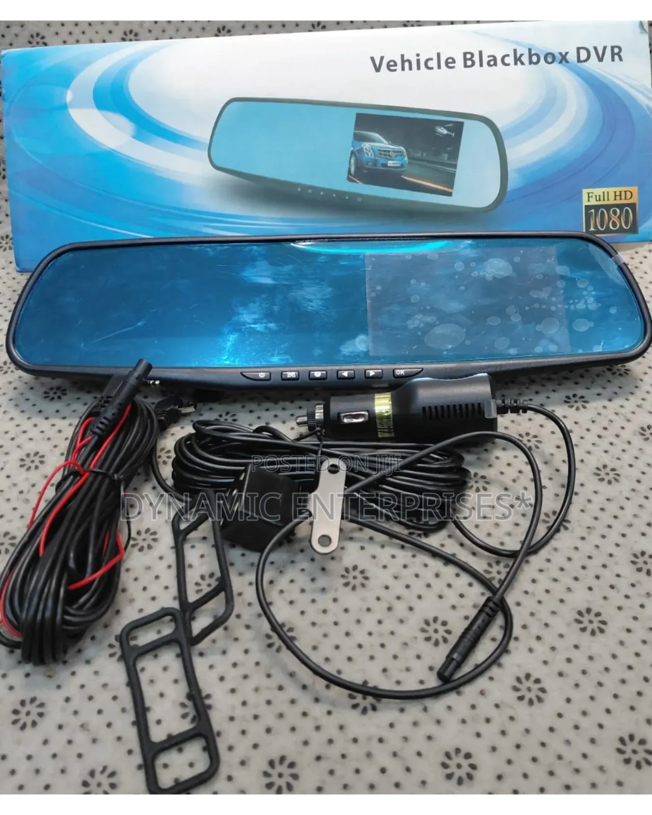 Full Hd 1080p Dual Lens Rearview Mirror Dashcam – New