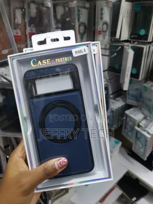 Angda Google Pixel 8 Leather Back Case With Magnetic Invisible Stand - thumbnail 2