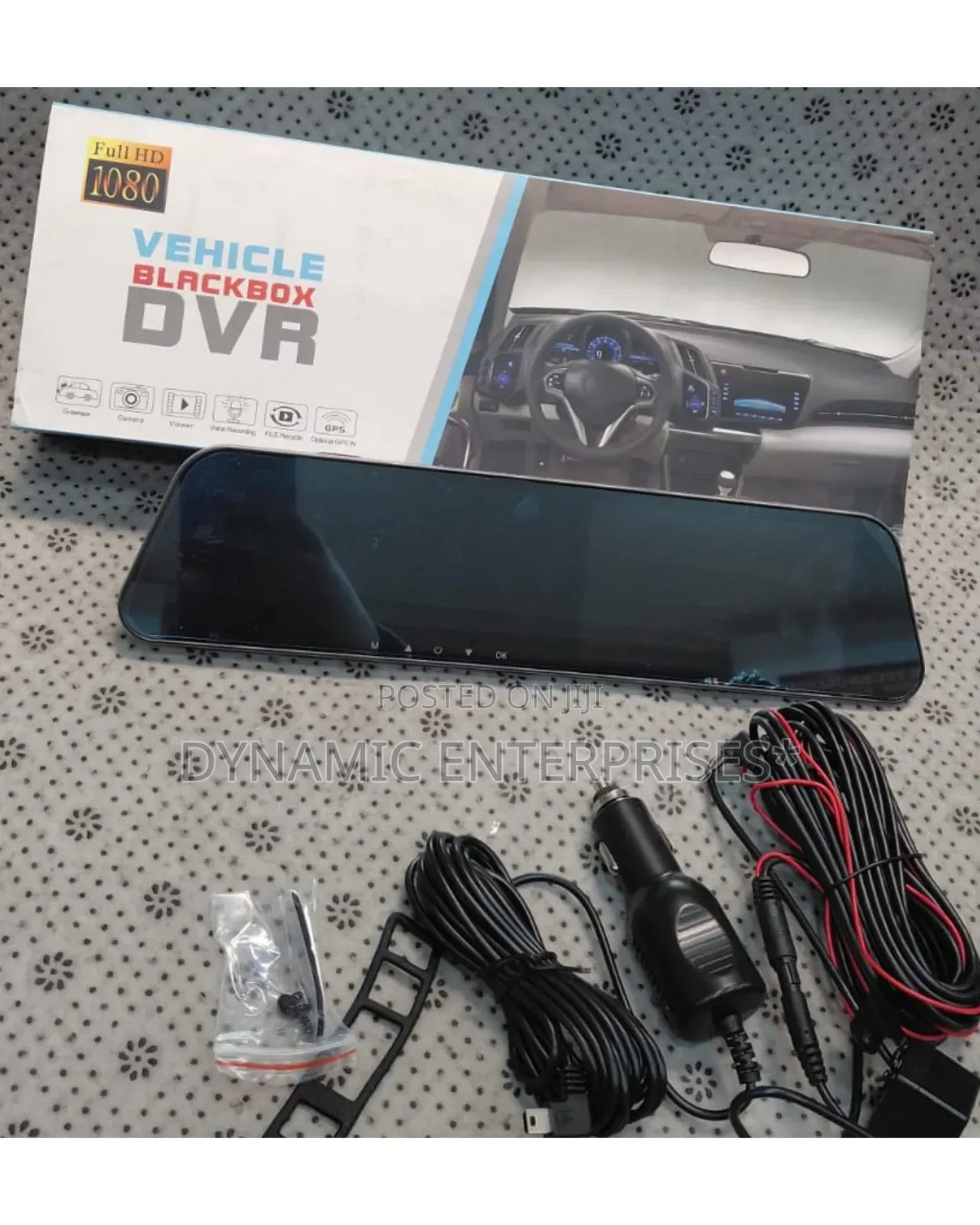 Full Hd 1080p Dual Lens Rearview Mirror Dash Cam - New