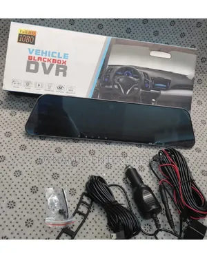 Full Hd 1080p Dual Lens Rearview Mirror Dash Cam - New