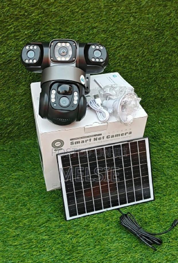 V380 Triple-Lens 4g Solar-Powered PTZ Security Camera - main view