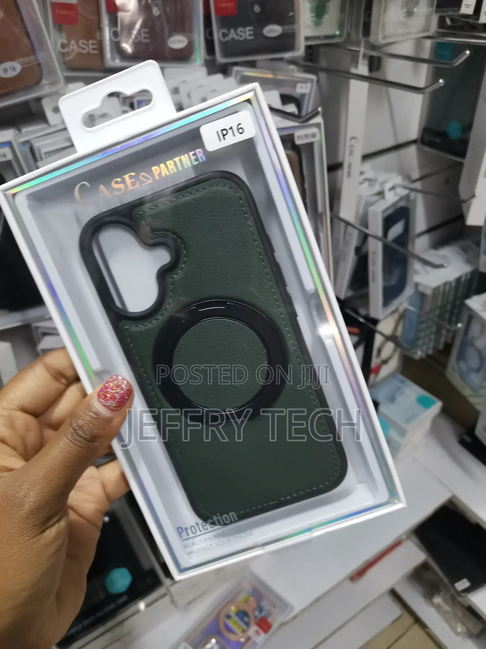 Butaiga iPhone 16 Leather Back Case With Invisible Magsafe Stand