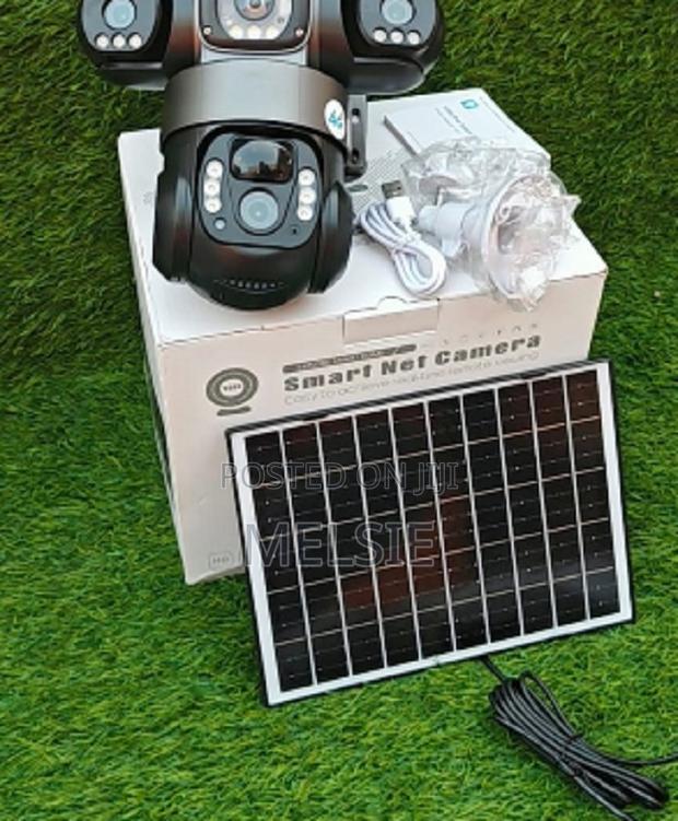 PTZ 4g (Simcard) V380 Triple Lens Three Screens Camera Solar Powered - main view