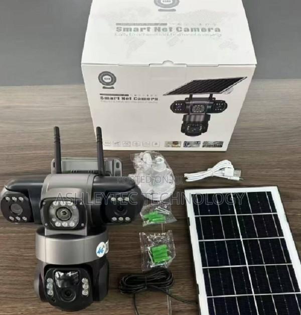 Best Triple Lens (Three Screens) Solar Powered PTZ Cameratriple Lens