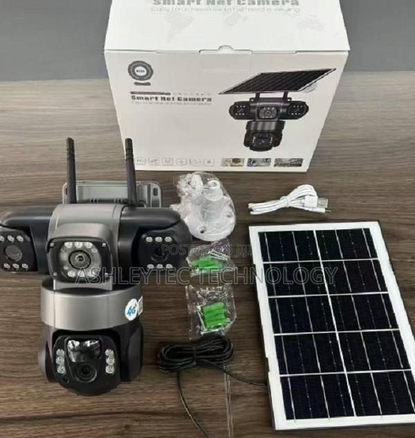 V380 4g Triple Len Solar PTZ Camera Full Hd 1080p Recording Capability