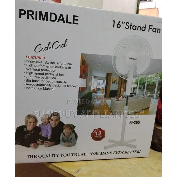 Primdale 16 Inch Stand Fan – Strong Airflow, Quiet Operation" - main view