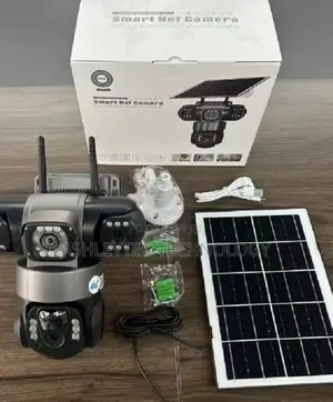 Triple Lens 4g Solar PTZ Camera Three Lenses and Solar Power Support
