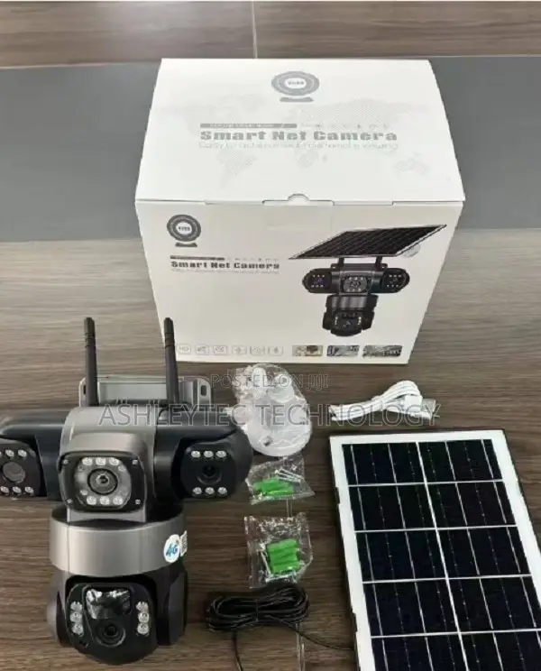 Triple Lens 4g Solar PTZ CCTV Camera Solar-Powered