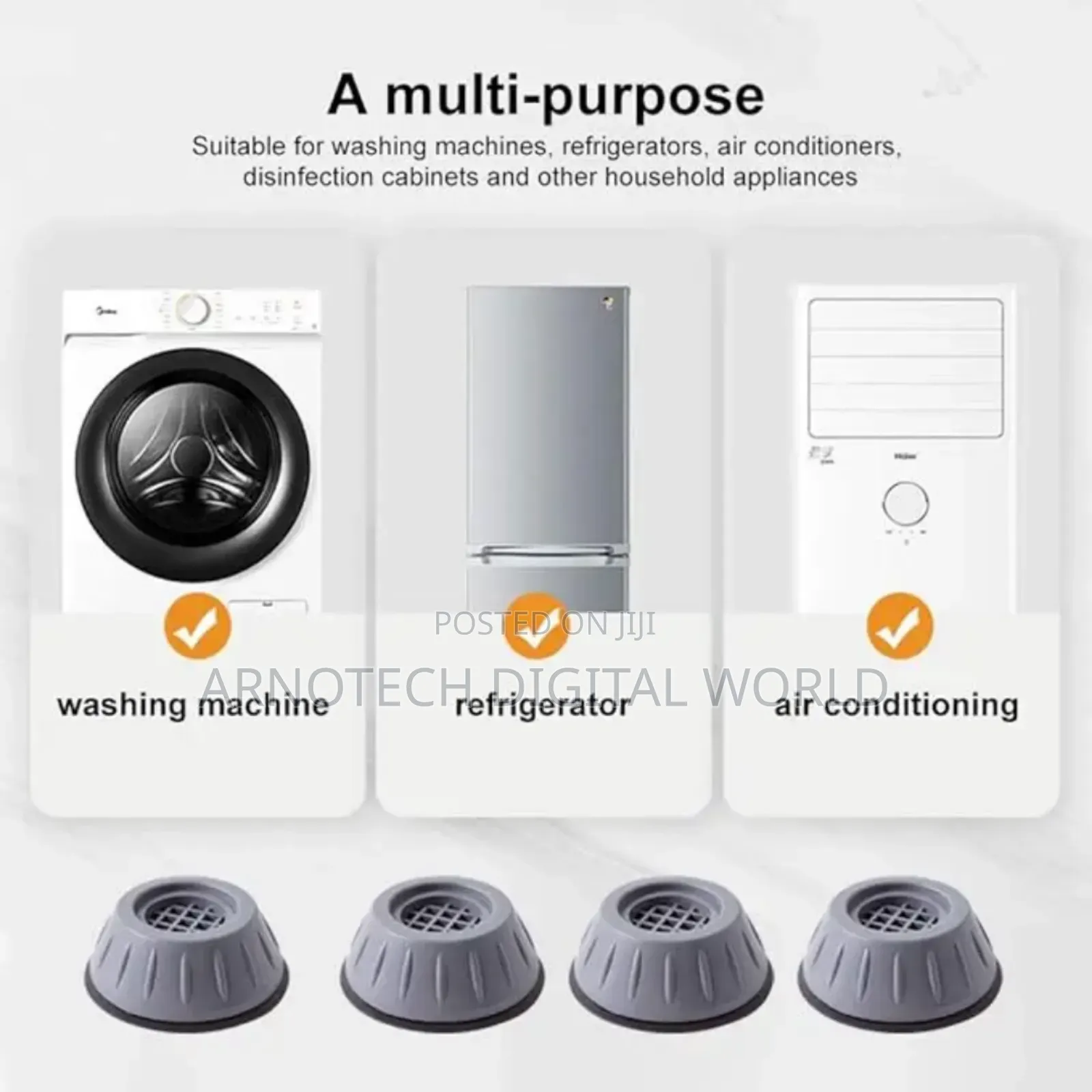 4pieces. Antivibration Shock Pads for Washing Machines/Fridges