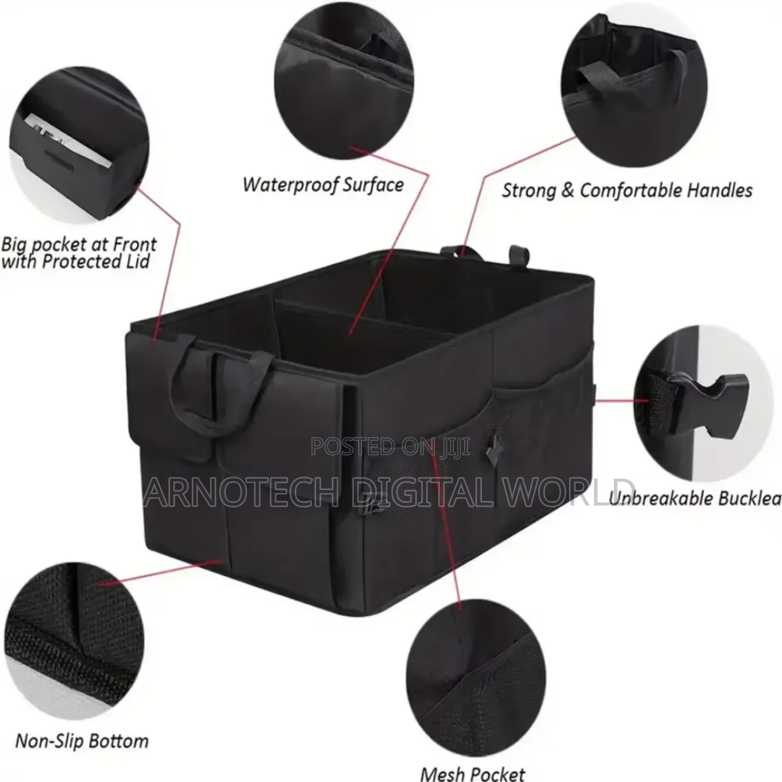 Collapsible Multi-Compartment Foldable Car Boot Organizer