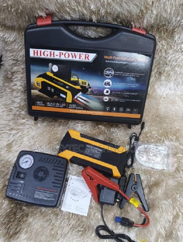Portable Jump Starter With Built-in Air Compressor Complete Kit - main view