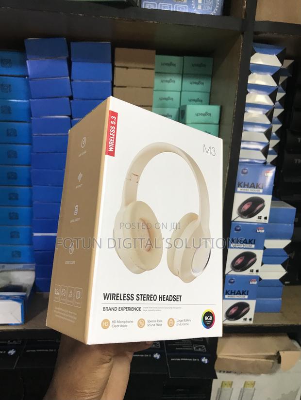 M3 Wireless Headset With Sound Modes-Hd Mic, Bass Boost, 45h Playtime
