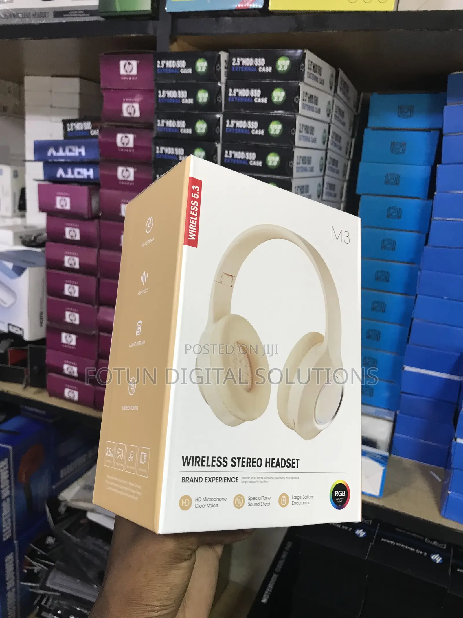 M3 Wireless Headset With Usb Transmitter-20m Range,30h Battery, Hd Mic