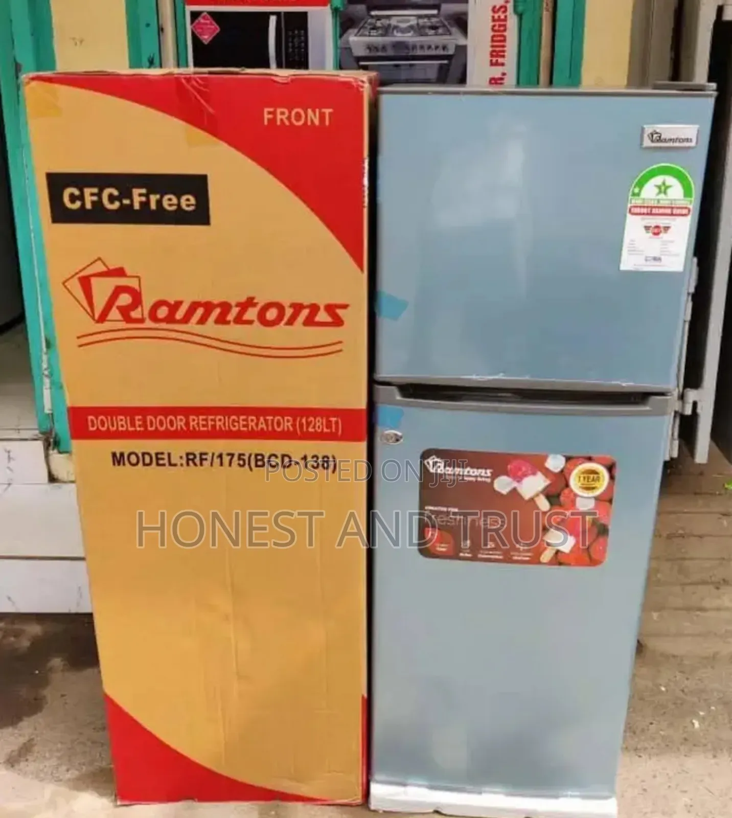Ramtons 128l Double Door Fridge