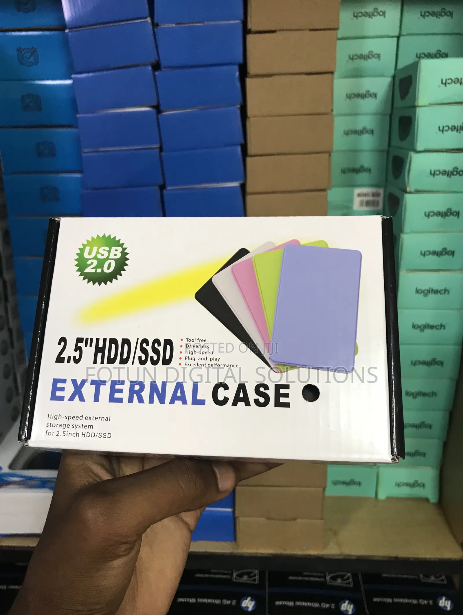 Slim Usb 2.0 External Case for SSD/HDD - Sleek Design, Tool-Free Setup