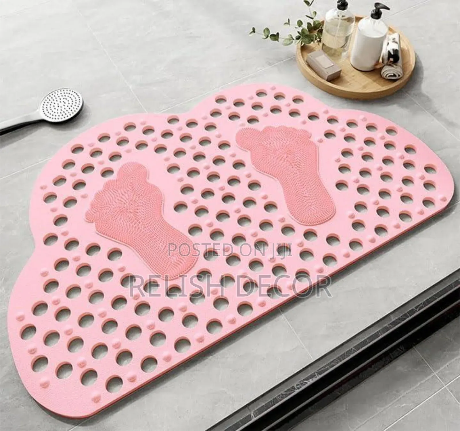 Cloud Non-slip Rubber Shower Mat With Feet Massager