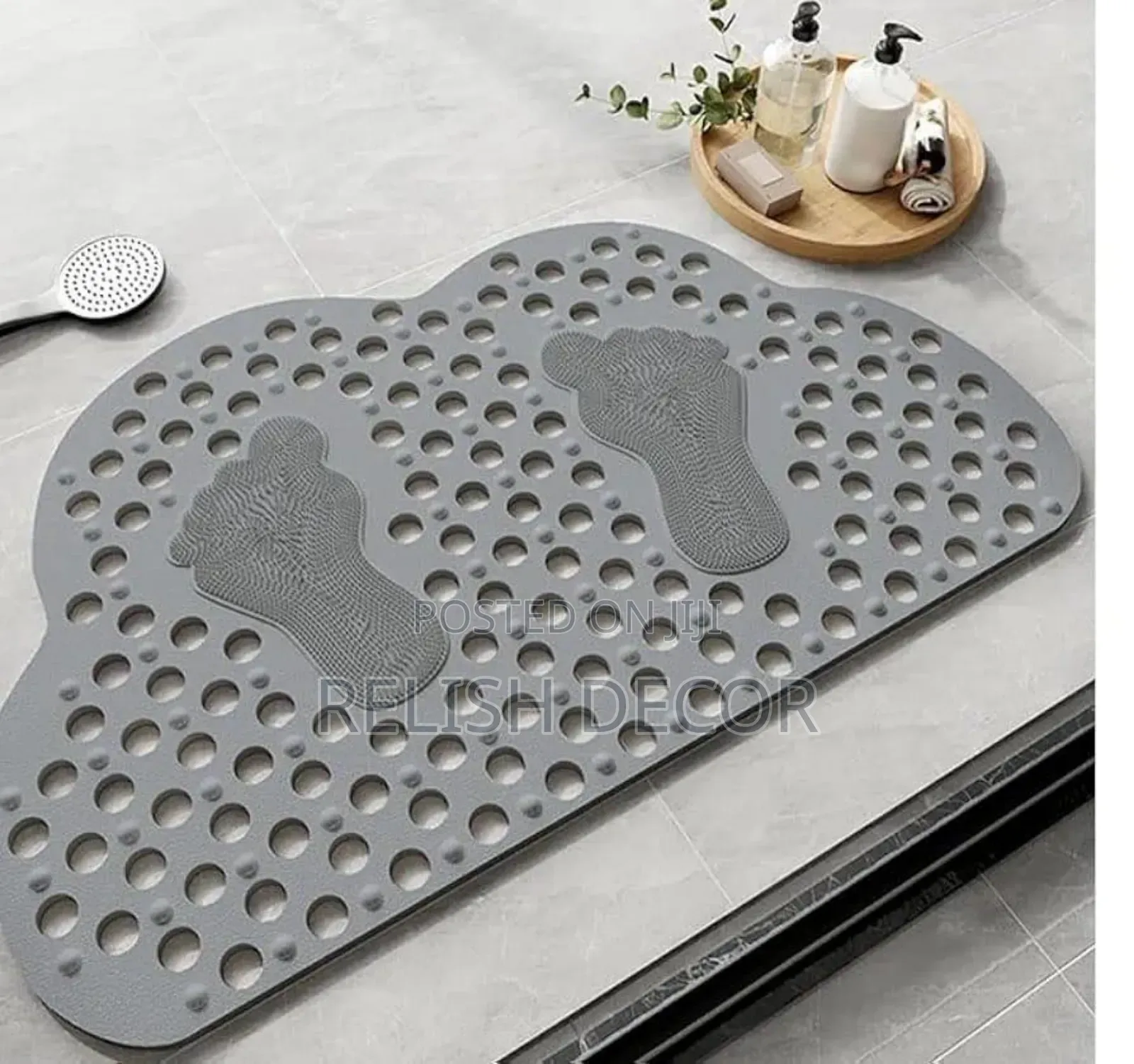 Cloud Non-slip Rubber Shower Mat With Feet Massager