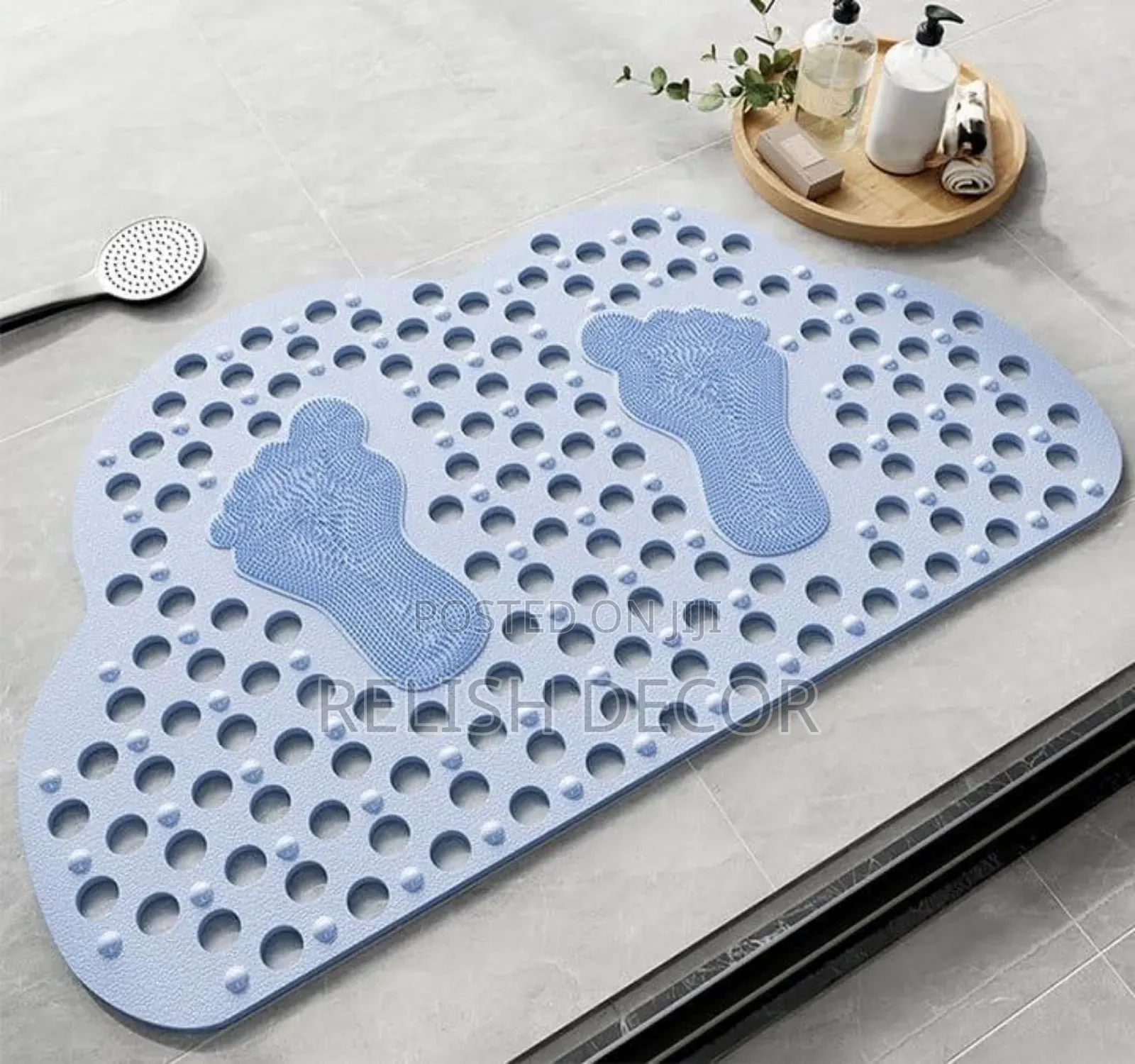 Cloud Non-slip Rubber Shower Mat With Feet Massager