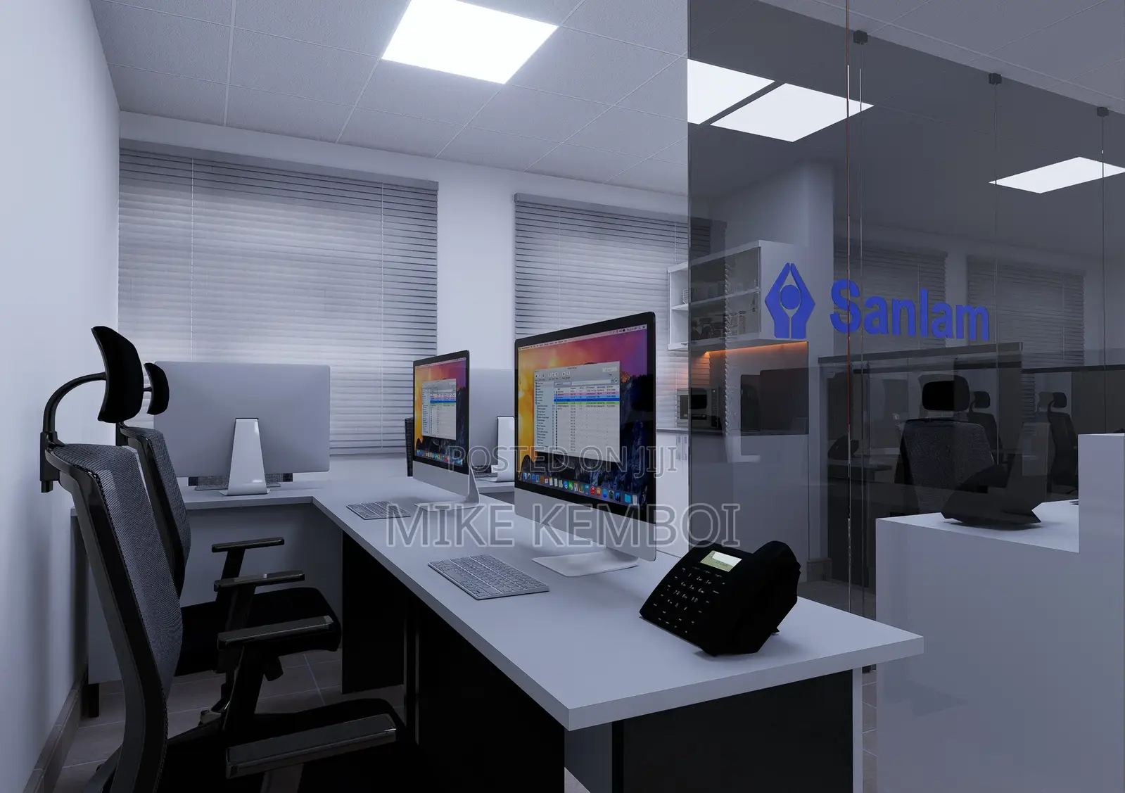 Corporate Office Plan and Renders