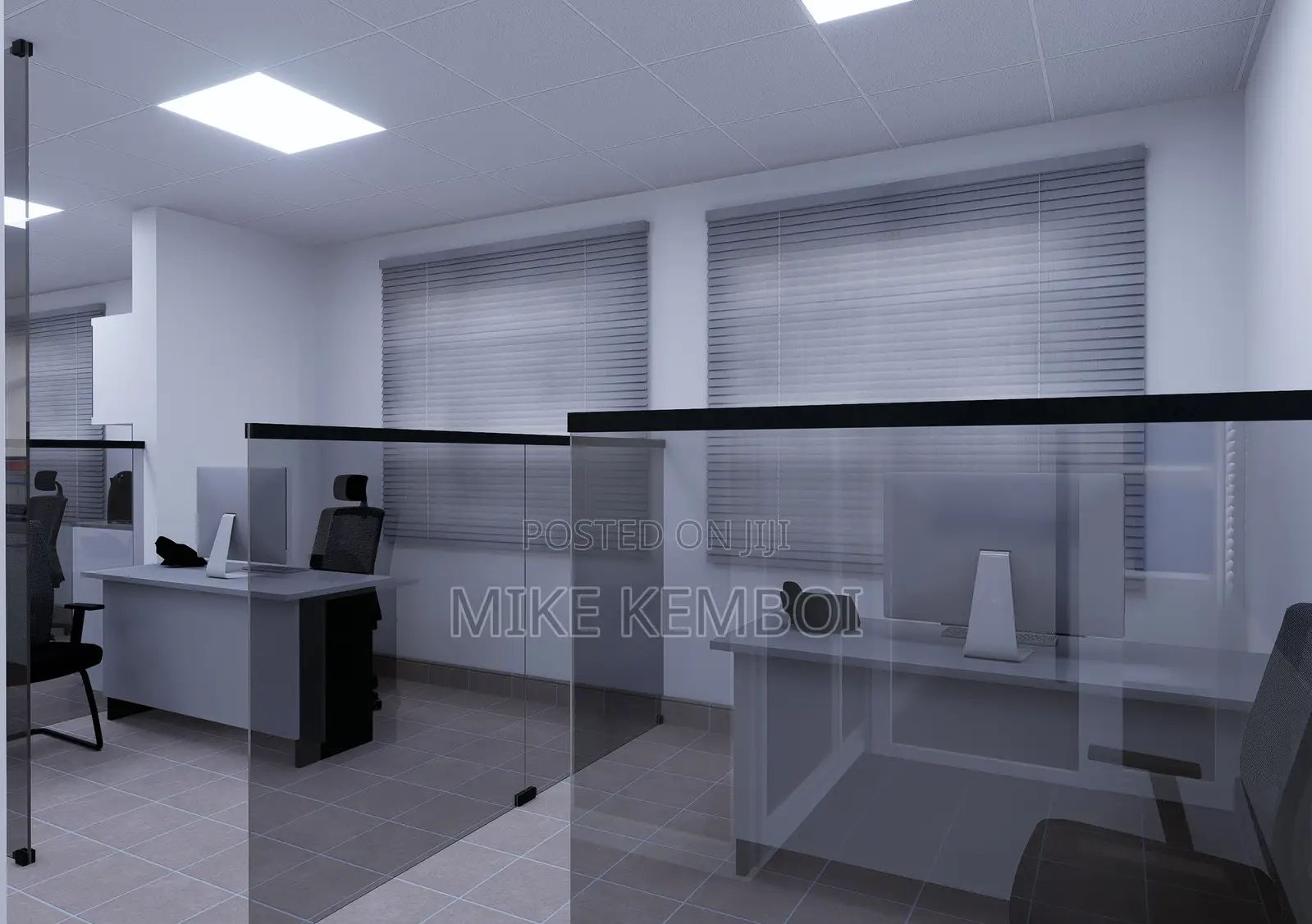 Corporate Office Plan and Renders