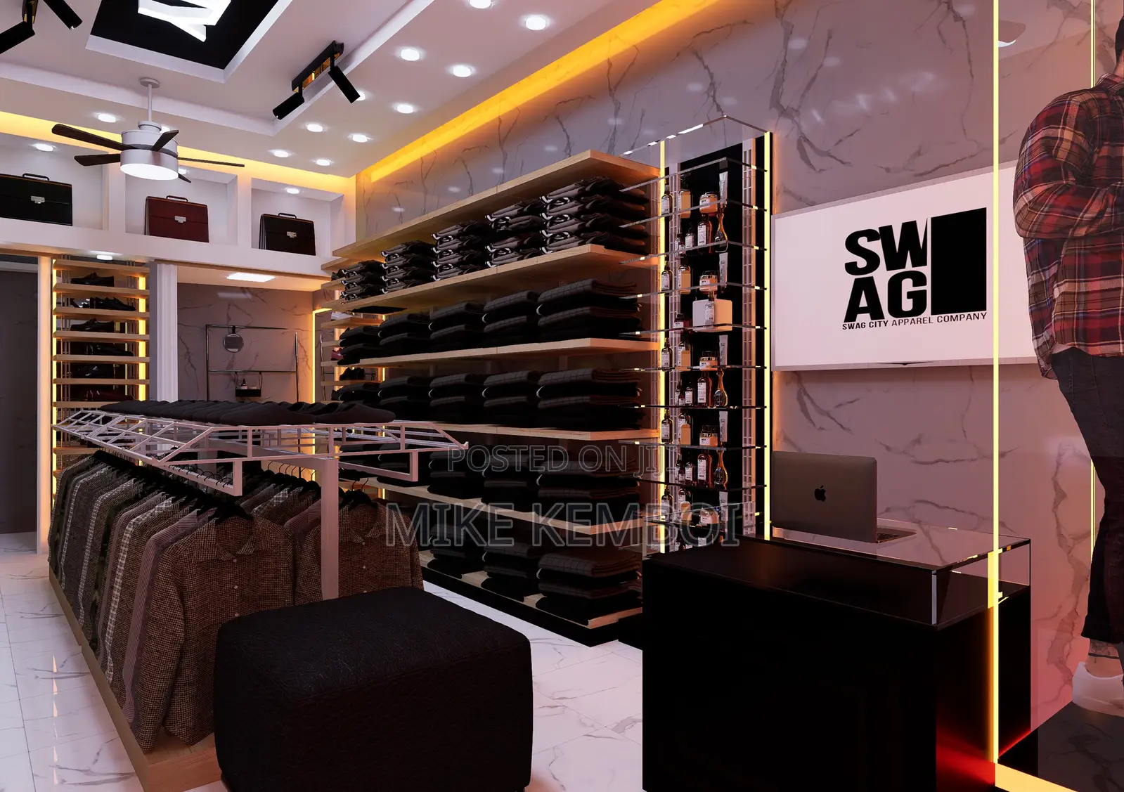 Unique Boutique Design - Floor Plan And Renders