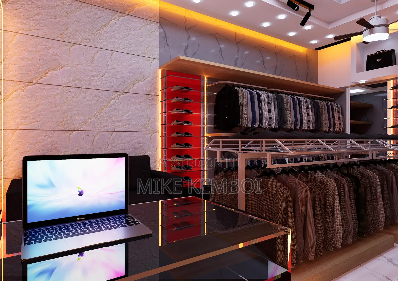 Unique Boutique Design - Floor Plan And Renders