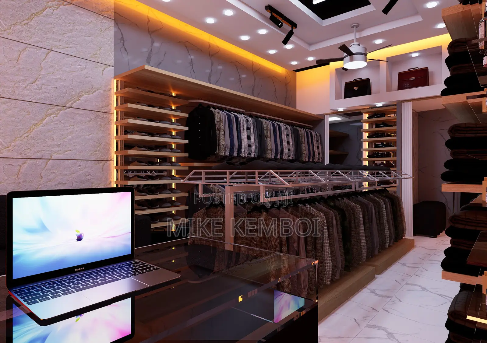 Unique Boutique Design - Floor Plan And Renders