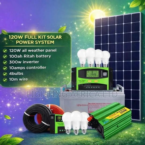 120w Solar - 100ah Battery - 300w Inverter - 10a Controller System