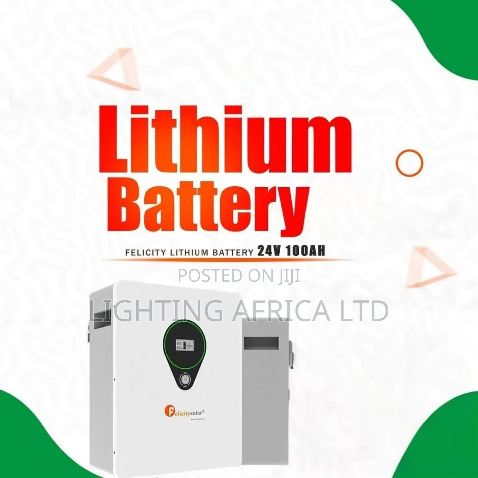 Felicity(2.56kwh)100ah - 24v High Lithium Solar Battery BMS Compatible