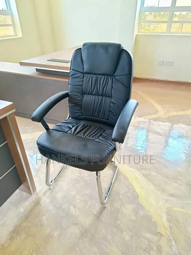 High-End Executive Leather Cantilever Office Chair