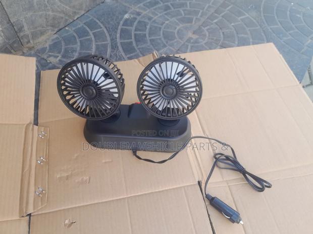 Double Headed Vehicle Fan Universal Both 12v,24v High Quality - thumbnail 2