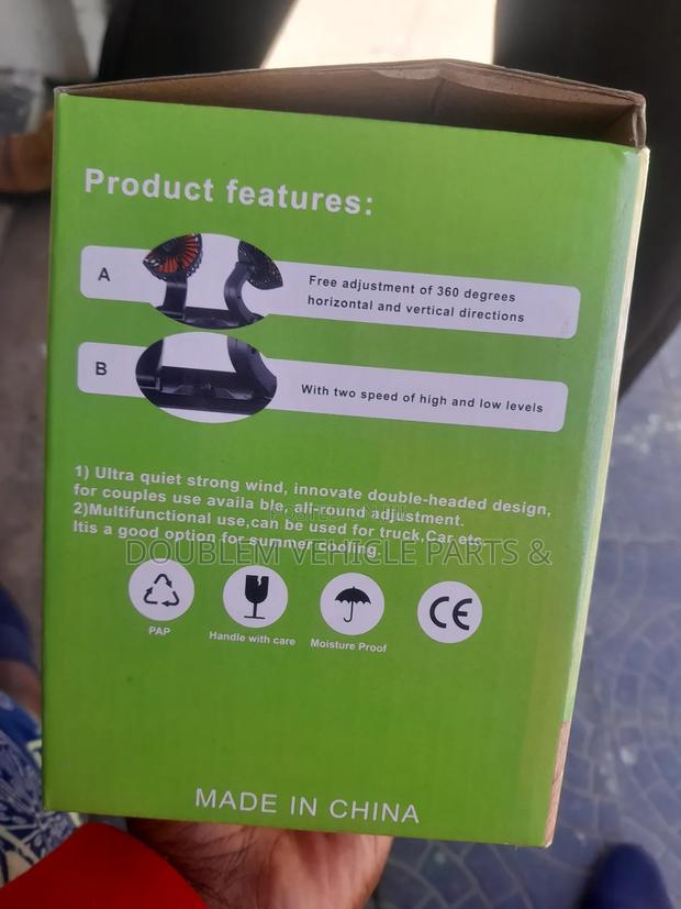 Double Headed Vehicle Fan Universal Both 12v,24v High Quality - thumbnail 3