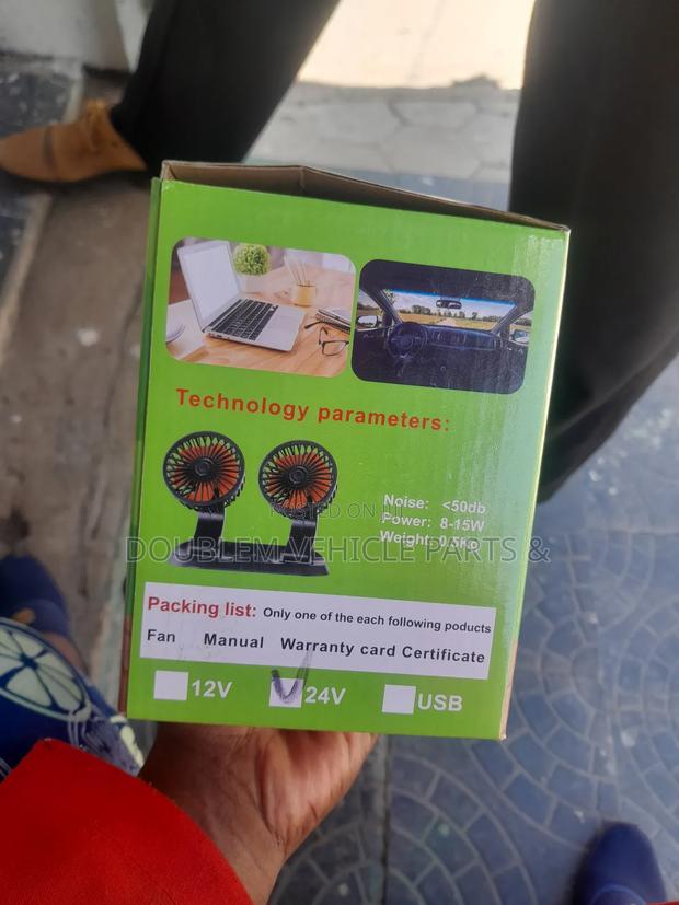 Double Headed Vehicle Fan Universal Both 12v,24v High Quality - thumbnail 6