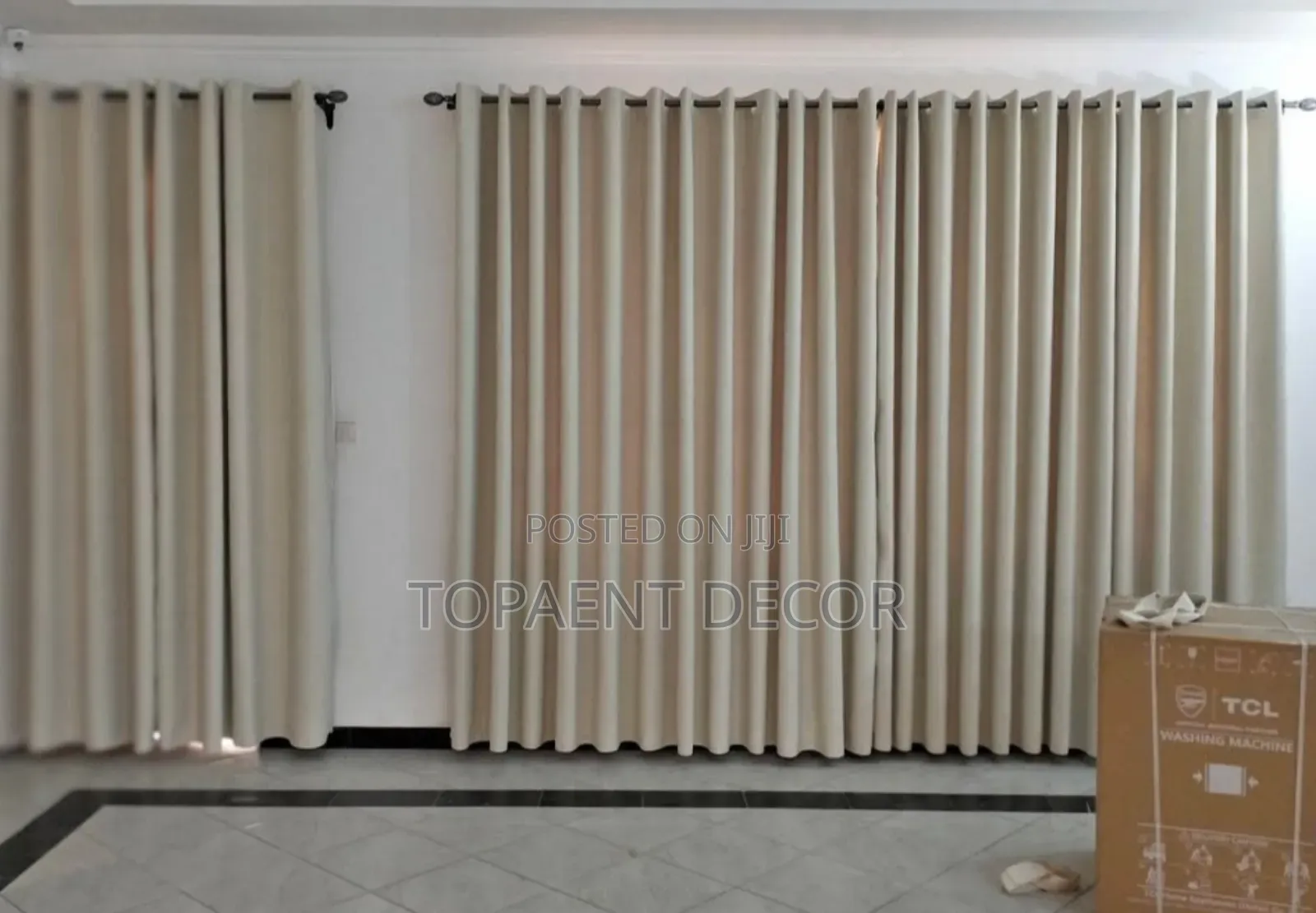 Beige, Classy And Elegant Window Curtains