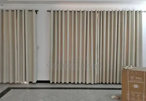 Beige, Classy And Elegant Window Curtains