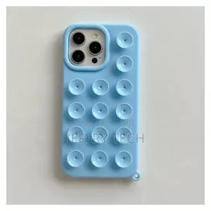 Suction Cup Silicone Case for iPhone, 13 , 14,15 and 16 Pro Max