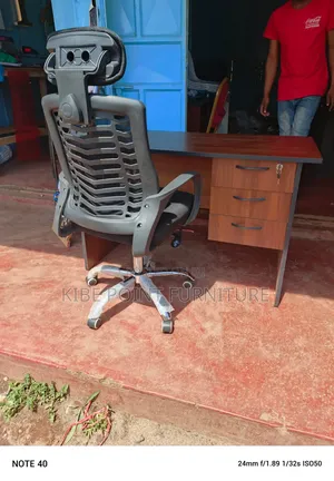 Dark Walt Office Desk and Chair