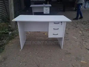 1.2m All White Office Desk Available