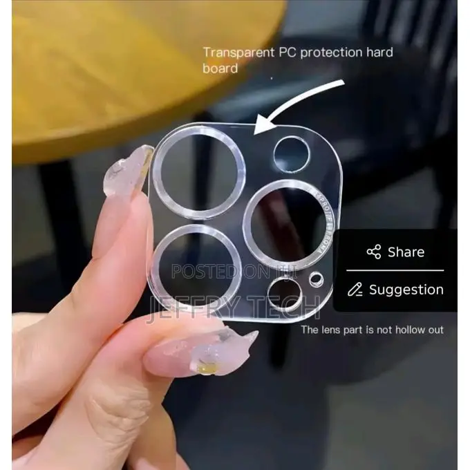 Quality Transparent Tempered Glass Camera Lens Protector for iPhone