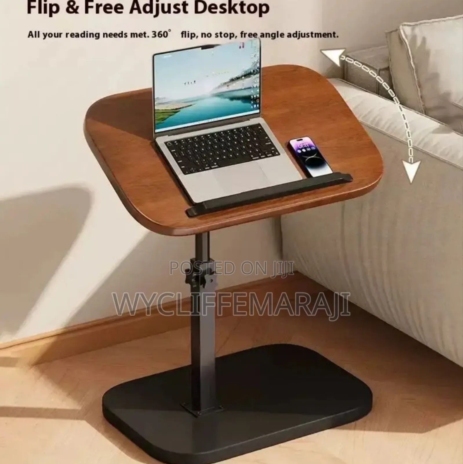 Adjustable Portable Solid Wooden Laptop/Coffee Table