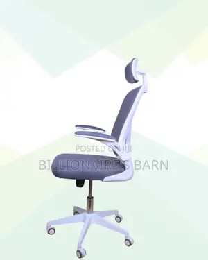 White Office Chair With Flip-Up Arms • Clean Look