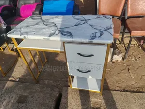 White Marble Top Manicure Table