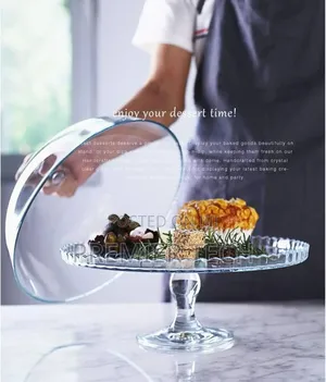 Glass Base Acrylic Cover Household Fruit or Snack Plate Food Cover