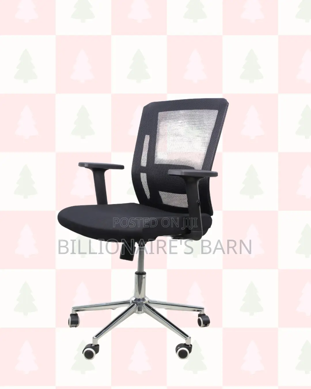 Mid-Back Office Chair | Smooth Movement, Strong Chrome Base